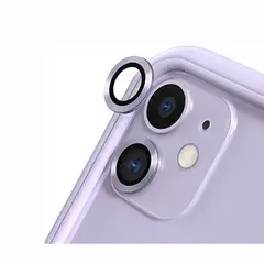 GENERICO - PROTECTOR DE CÁMARA METÁLICO PARA IPHONE 11 PRO - MORADO.