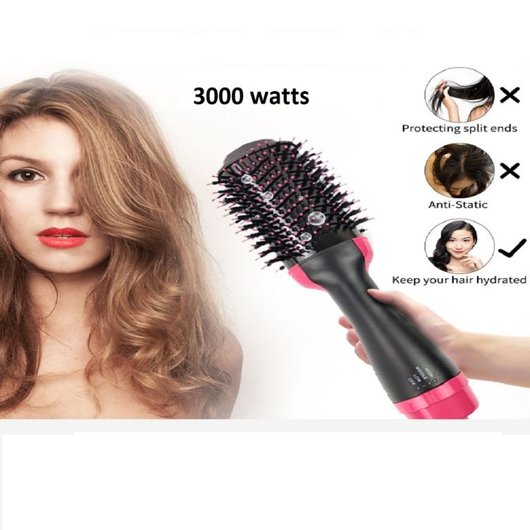 Cepillo secador cabello alisador ondulador 3 en 1 multifunción
