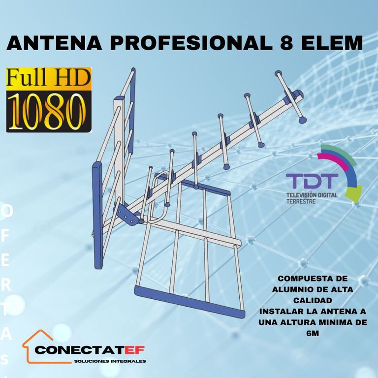 Antena digital HD Modelo Super YAGI Conectatef