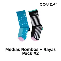 COVER - Pack 2 Medias - Rombos y Rayas