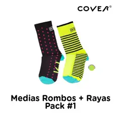 COVER - Pack 2 Medias - Rombos y Rayas