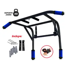 HOLGU - Barra Dominadas 2 en 1 paralelas calistenia Guantes