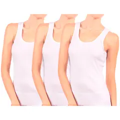 SWEET COTTON - Pack x3 Camiseta Manga Zero  Blanco