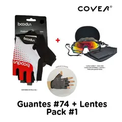 COVER - Pack Guantes 74 Puntos - Lentes de Ciclismo