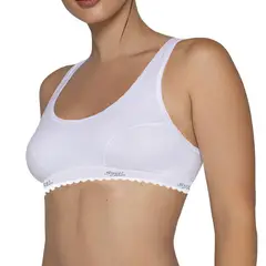 SWEET COTTON - Top Deportivo de Algodón Blanco