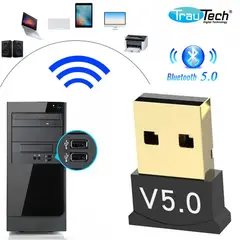 GENERICO - Adaptador Emisor Receptor Bluetooth 5.0 TRAUTECH Usb Dongle pc laptop