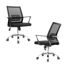 BONNO - Set X 2 Silla De Escritorio Lyn Negro