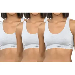 SWEET COTTON - Pack x3 Top Deportivo de Algodón Gris