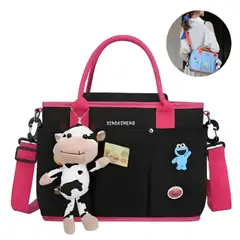 ELMEJORPRECIO - Bolso Pañalera Con Divisiones Ajustable Colgador Negro