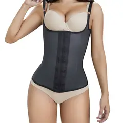 SILHOUETTE - Faja Chaleco Látex Negro