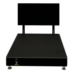 BARAKA HOME - Drmitorio Linz 1.53 X 2.03 + Cabecera Neuss Pata Desmontable Queen - Negro