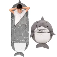 MINARI - Bolsa Saco de Dormir Almohada 2 en 1 para Niños Tiburón 73V