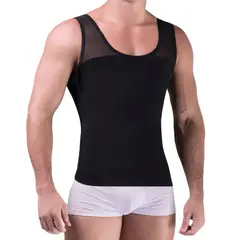 NATURELL - Camiseta Reductora Hombre - Negro