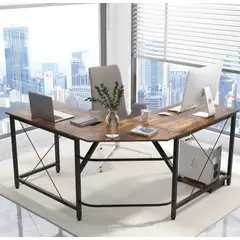 VENTITAS HOME - Escritorio Industrial Lineysha Caramelo