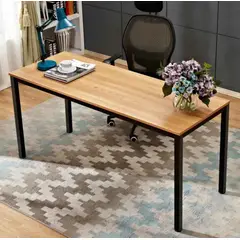 VENTITAS HOME - Mesa Industrial 140cm Haya y Negro