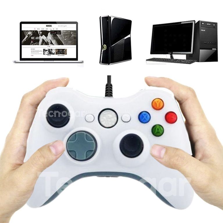 Mando Xbox 360 Gamer para PC - Computadora Windows 7/8/10 - Blanco