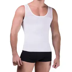 NATURELL - Camiseta Reductora Hombre - Blanco