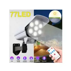 GENERICO - Lámpara foco luz led solar con sensor recargable +control remoto