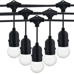 GENERICO - Luces de tiras de focos guirnalda tendales de 20 focos luz dorado 3w