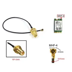 GENERICO - CABLE PIGTAIL MHF4 RP-SMA HEMBRA 17CM