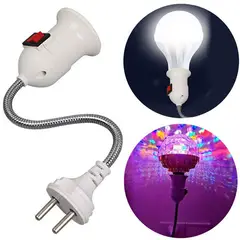 GENERICO - Extensión adaptador de enchufe con socate e interruptor para focos