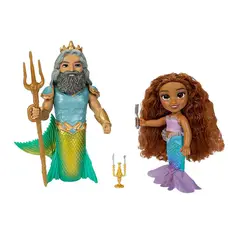 JAKKS PACIFIC - Set de Muñecos Mini Jakks Ariel y Tritón La Sirenita Live Action