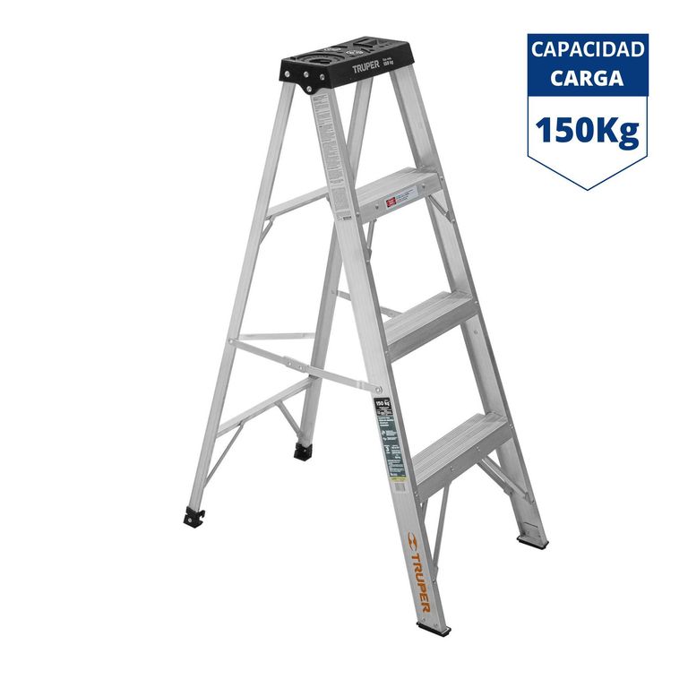 Escalera tijera 3 peldaños 150 Kg,