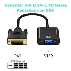 GENERICO - Adaptador Convertidor Dvi D A Vga Dvi-d A Vga