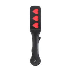 GENERICO - Paleta de azotes de 32cm negro - Corazones