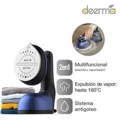 DEERMA - Plancha y Vaporizador Premium Portatil DEM-HS300 Horizontal y Vertical