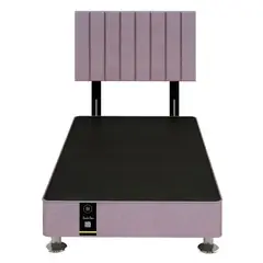 BARAKA HOME - Dormitorio Linz + Cabecera Neuss Pata Desmontable 1.5 Plz - Lila