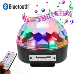 GENERICO - Parlante Bluetooth Bola Mágica LED Multicolor Fiesta Audiorítmica