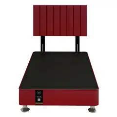 BARAKA HOME - Dormitorio Linz + Cabecera Neuss Pata Desmontable 1.5 PLZ - Rojo