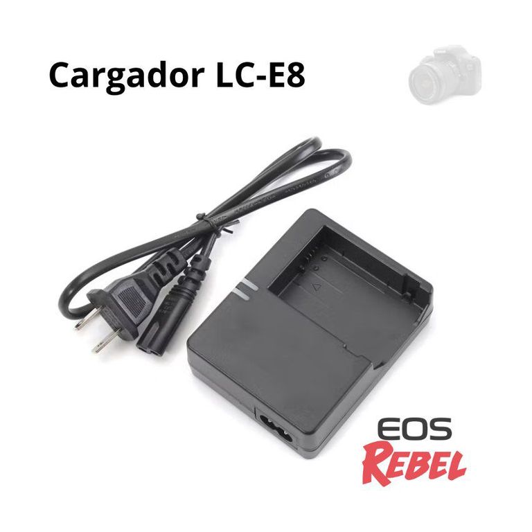 Cargador para canon lc-e8 para lp-e8 - t2i t3i t4i t5i nuevo