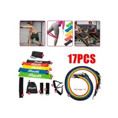 GENERICO - Set 17 Piezas Bandas Resistencia Entrenamiento