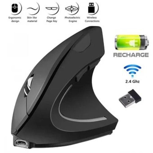 Mouse Recargable Inalambrico Ergonomico Vertical 2.4Ghz, USB 3.0