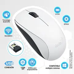 GENIUS - Mouse Inalámbrico NX-7000 Blanco