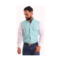 GENERICO - Camisa Manga Larga Piero Biani Hombre Algodón Pima - Verde