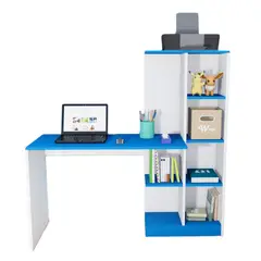 WONDER WOOD MUEBLERIA - Escritorio Organizador Robert simple BlancoAzul