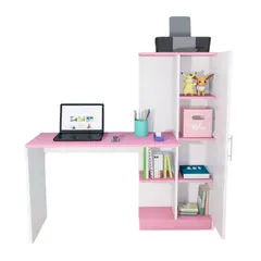 WONDER WOOD MUEBLERIA - Escritorio Organizador Robert con puerta BlancoRosado