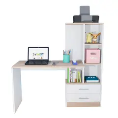 WONDER WOOD MUEBLERIA - Escritorio Organizador Robert con cajones BlancoNatural