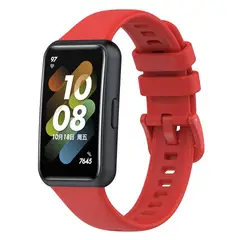 GENERICO - Correa Silicona para HUAWEI BAND 7 - Rojo