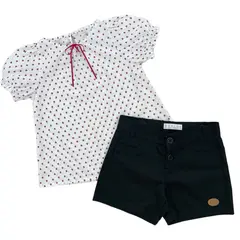 VALU MODA INFANTIL - Short negro y blusa para niña
