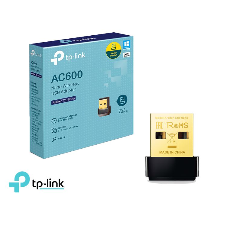 Adaptador Usb Tp-Link Archer T2U Nano Wifi Inalambrico Ac600