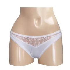 Peter Pan - Bikini Descaderado Encaje en el Frente Blanco