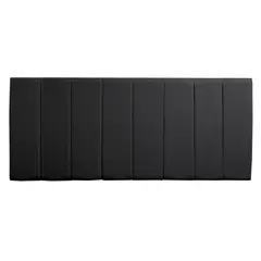 VILLA HOGAR - Cabecera Queen Boston negro ultra cuero