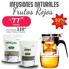 SIN BARROTES - Bundle de Teteras mas Infusiones Naturales Frutos Rojos