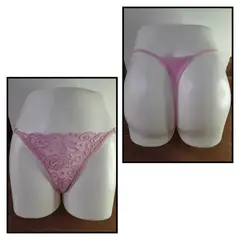 GENERICO - PANTY SEMI HILO SEXY DE ENCAJE Y ALGODON TALLA UNICA AJUSTABLE
