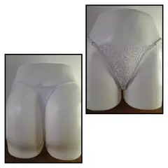 GENERICO - PANTY SEMI HILO SEXY DE ENCAJE Y ALGODON TALLA UNICA AJUSTABLE