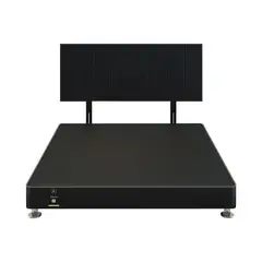 BARAKA HOME - Dormitorio Linz 1.98 x 2.03 + Cabecera Neuss Pata Desmontable King - Negro